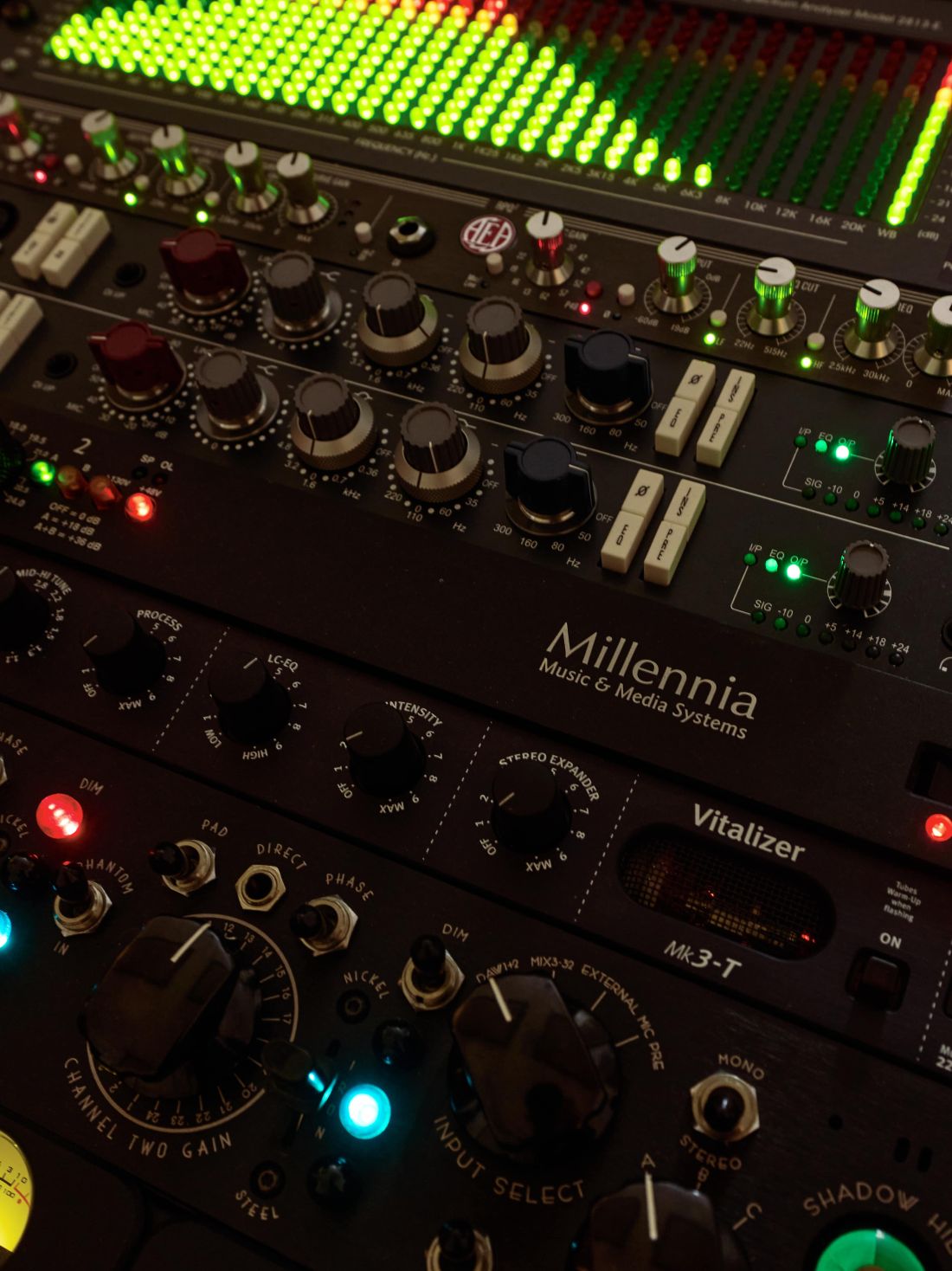 Outboard hardware used for the Tearworks in-house stereo mix